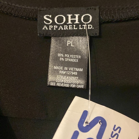 NWT Soho Apparel LTD. Size Petite Large Black Dress - Picture 9 of 17